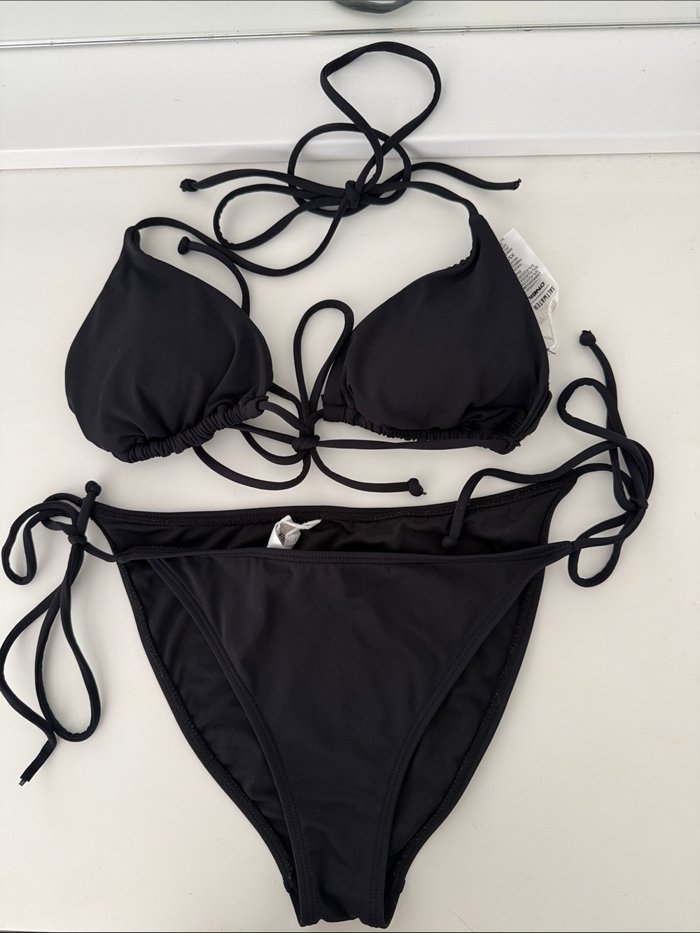 O’Neill Women's Black Tie-Side Bikini Set - Classic Triangle Swimwear